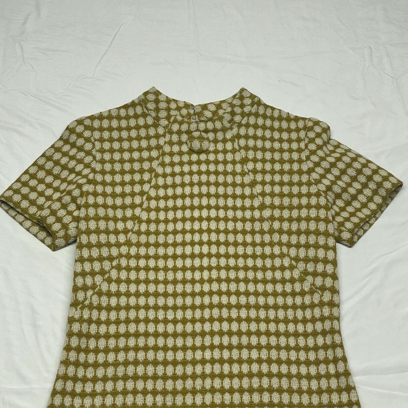 Vintage Handmade Shift Dress Small 30&Prime; Bust Knee Length Mod 60s 70s Style