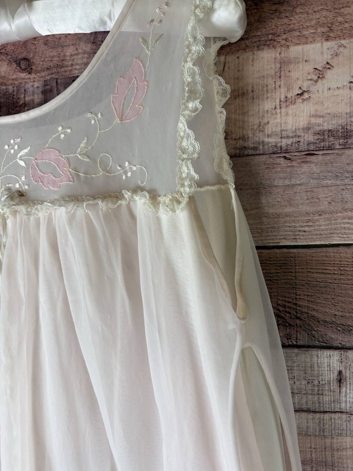 1950-60 Pale Pink Chiffon Babydoll Nightie