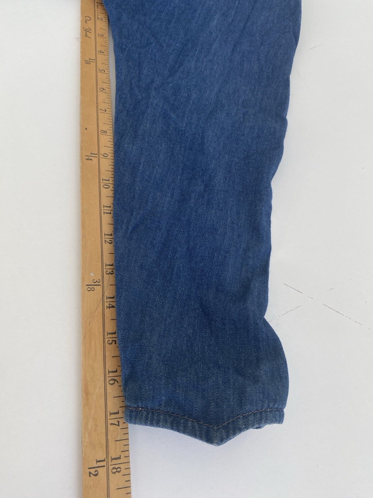 Vintage BIS BIS S Gene Ewing 100% Cotton Denim Double Breasted Jacket Blue