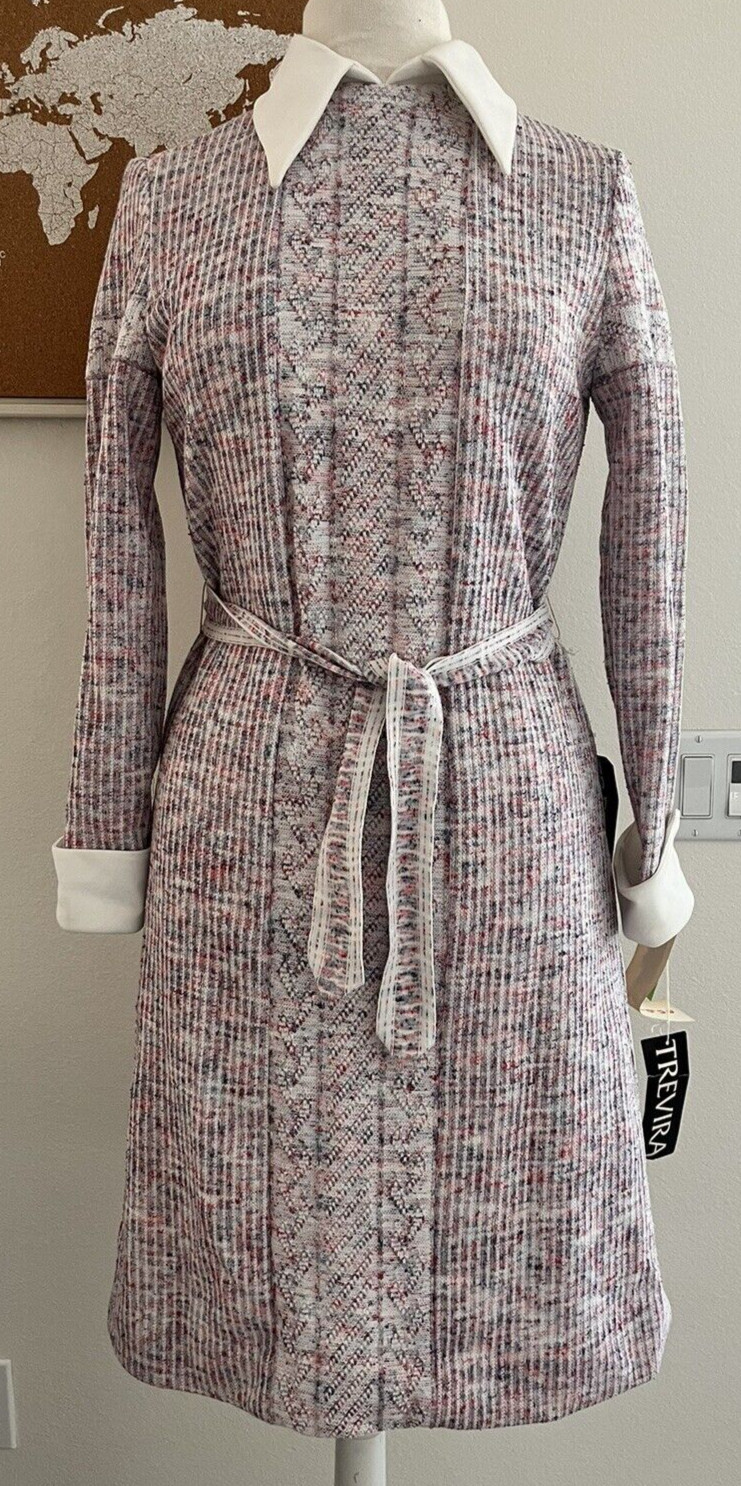 Vtg 1960&rsquo;s size 14 Domani Knits Sweater dress Academia Teacher Librarian Modest
