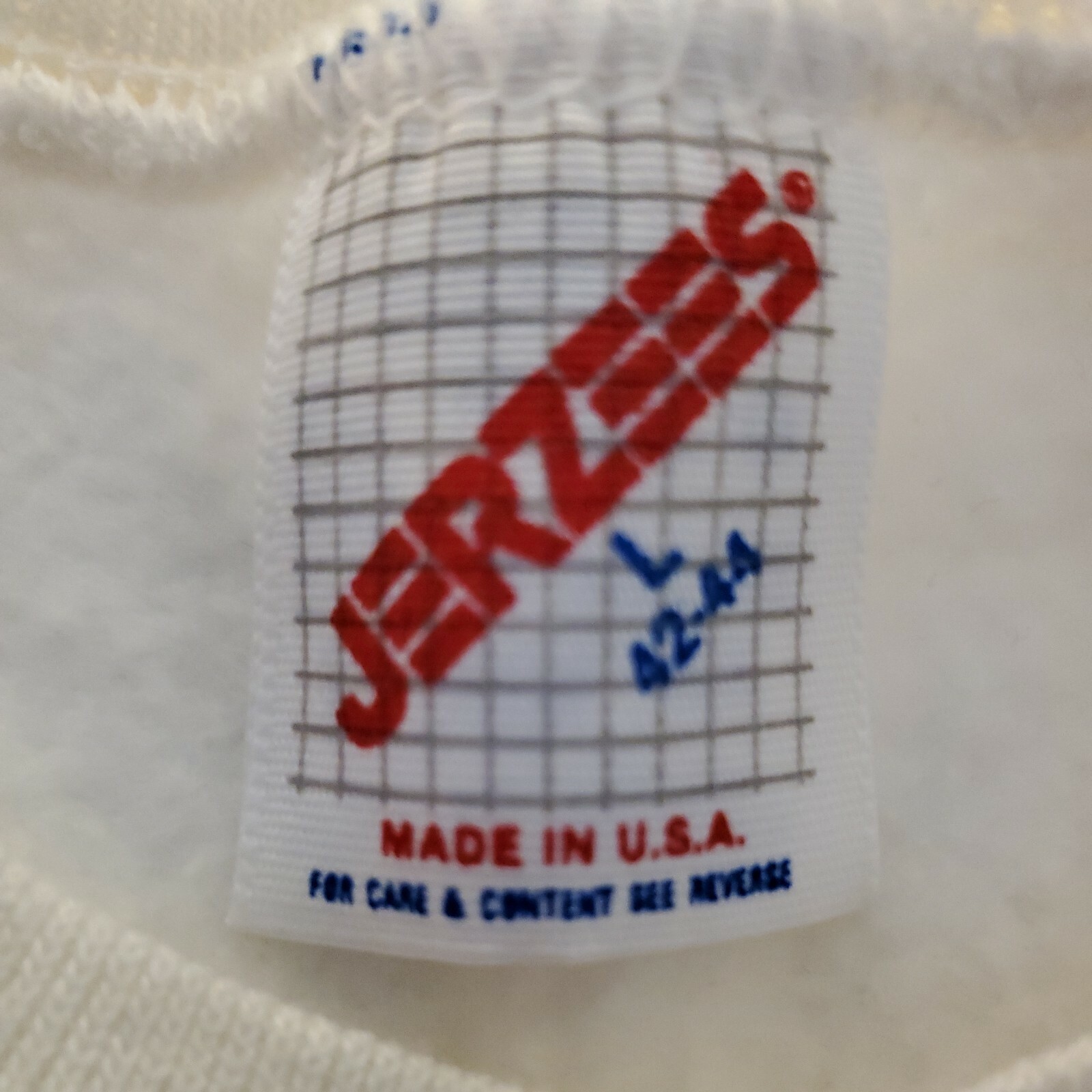 Vtg Forever Free Eagle Flag 1990 White Large Jerzees Tag Made in USA Crewneck