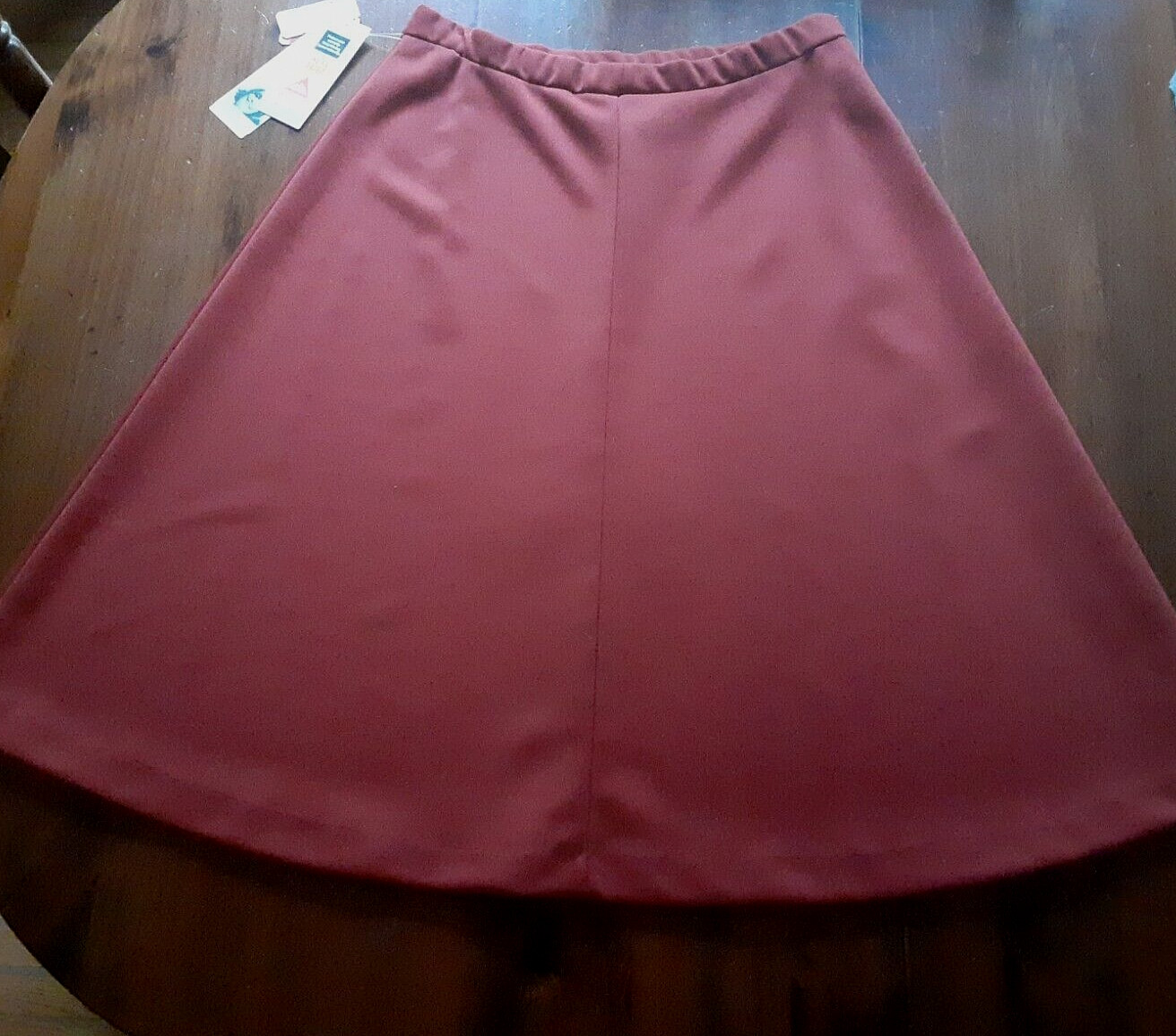 Donnkenny 1970s Orange NWT polyester Skirt AUTHENTIC VINTAGE 17/18 L A-Line Prop