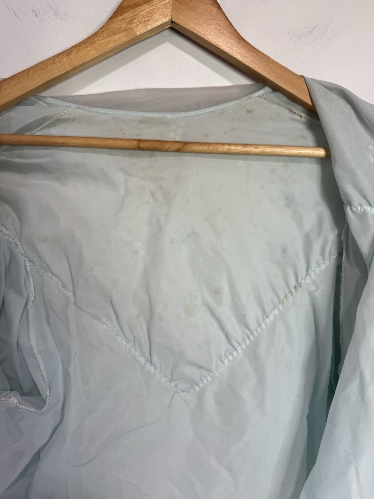 Vintage Robe Tule Handmade Aqua Turquoise Size Medium