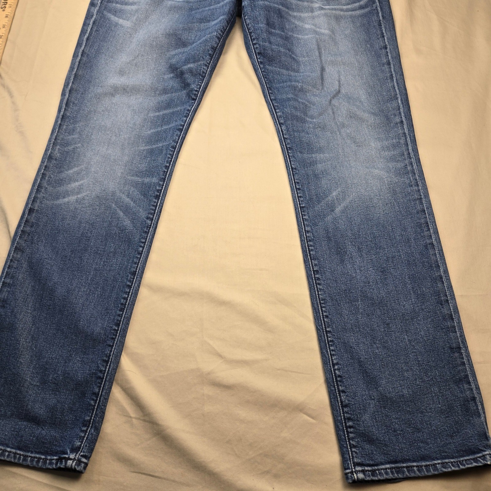 Bonobos Mens Blue Medium Wash Stretch Straight Leg Jeans 35×32 BNX-201 BLW36