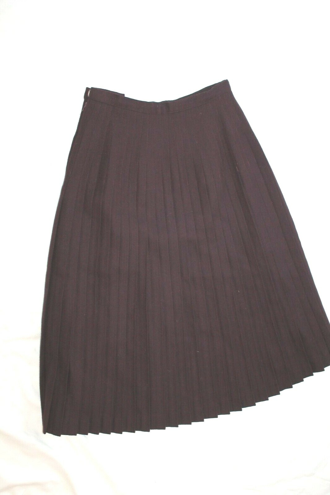 John Wanamaker Antique vtg Accordion 100% Fine Wool Skirt Sz XS / 6 25&Prime; waist
