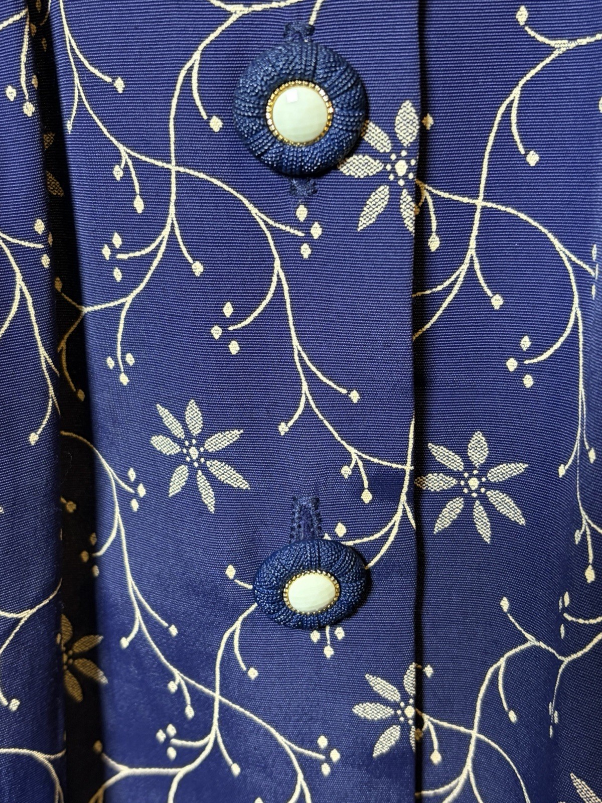 Vtg 80s Does 40s Peri Petites Navy Shirt Dress~8P~Belt 3/4 Puff Slvs Secretary