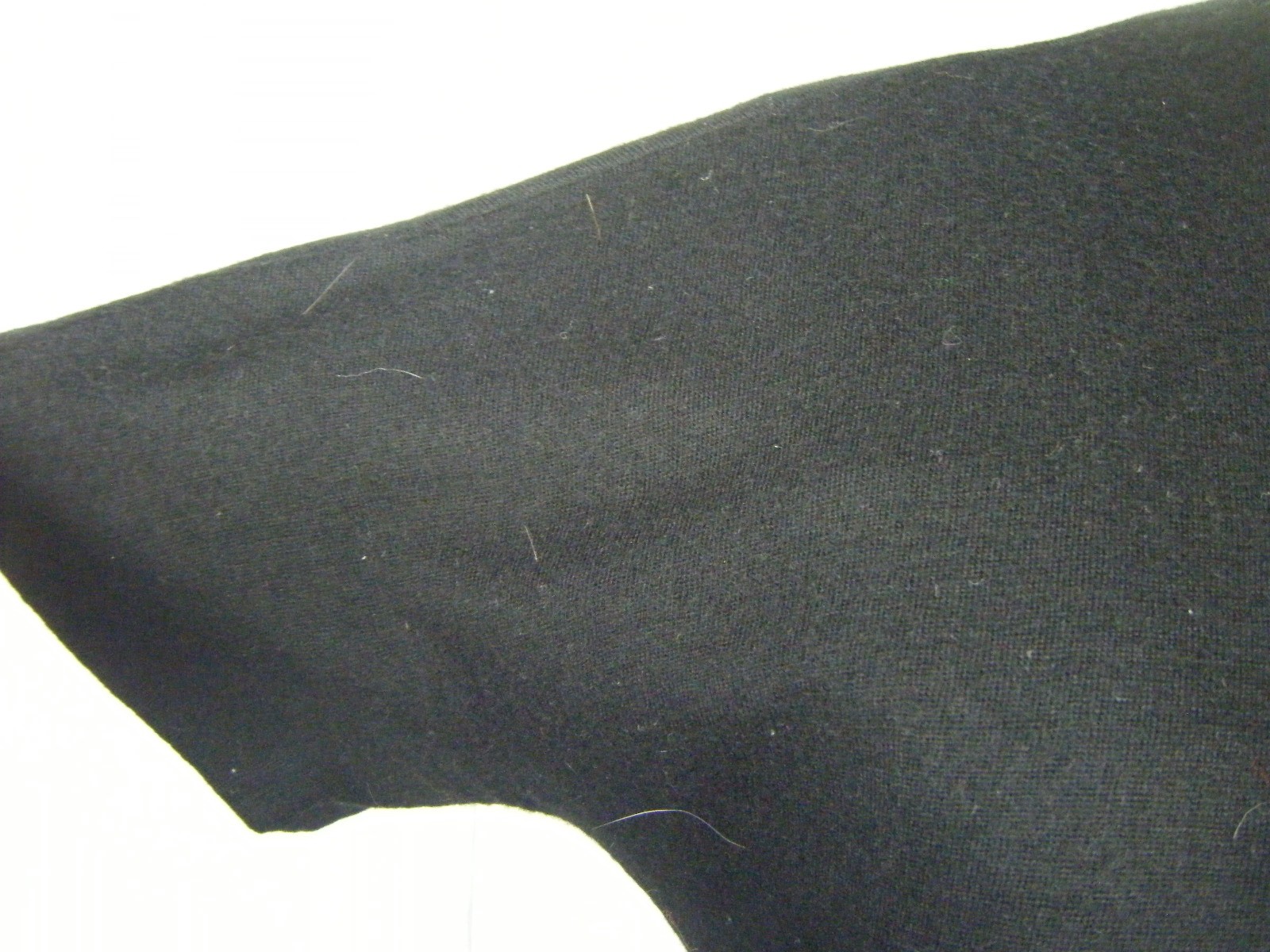 Vtg 60s Simple Black Wool Blended Sheath Dress-Bust 38/S-M