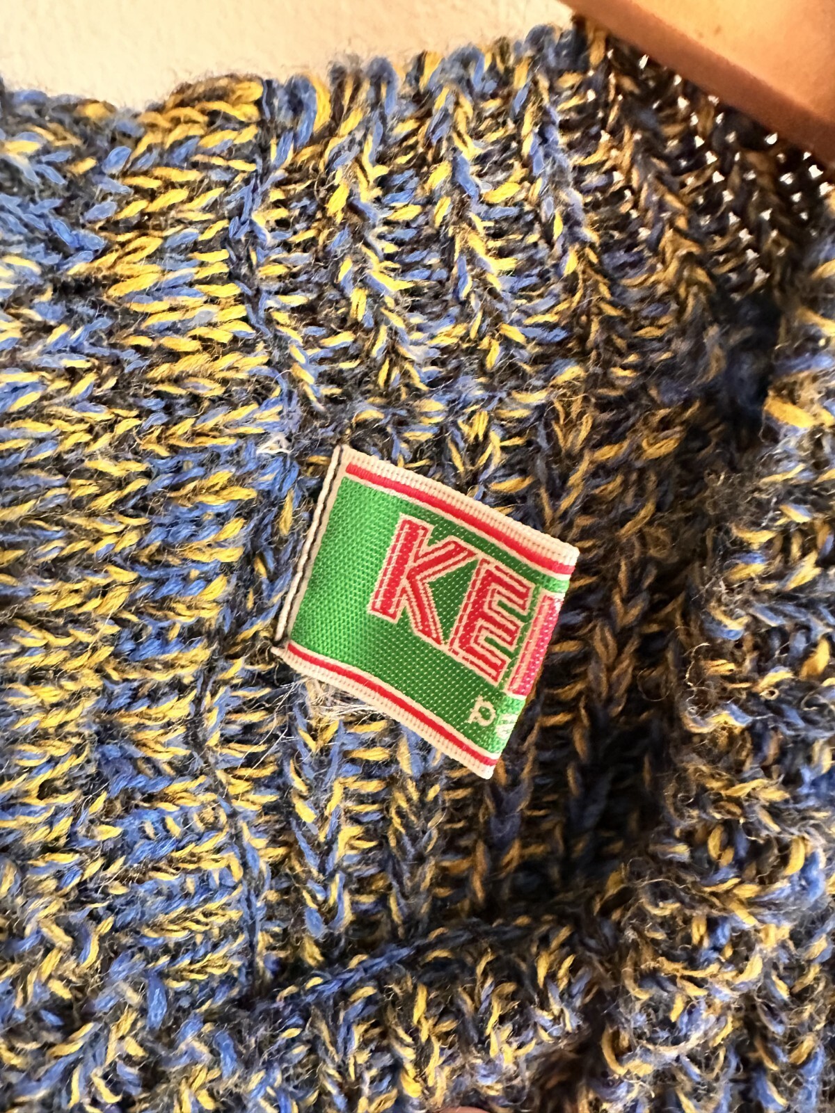 KENZO Paris vintage 70s marled multi color crewneck wool blend sweater top knit