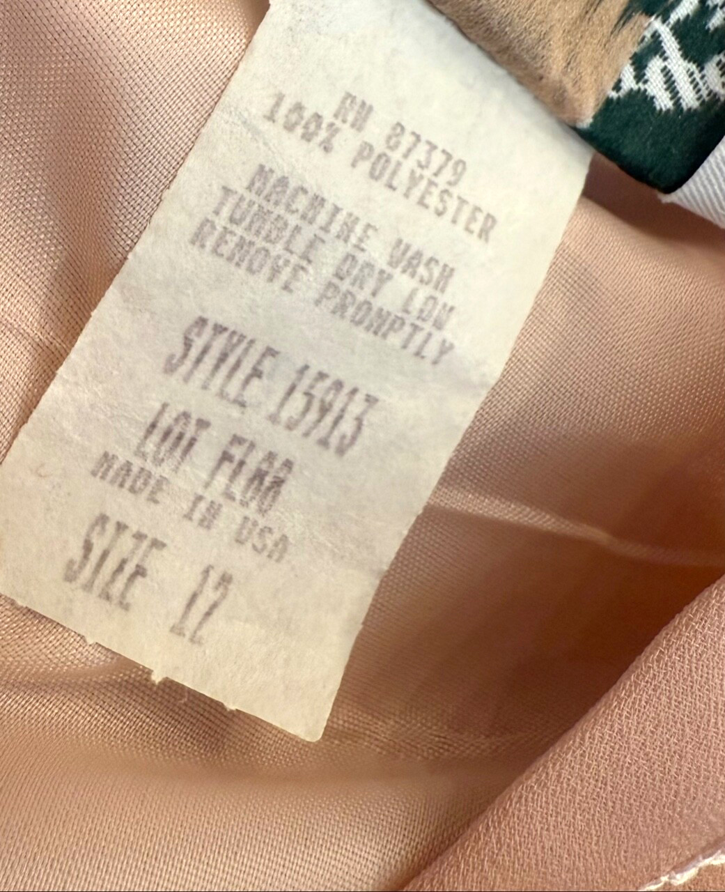 FRITZ & LLOYD Vintage Blush Pink Embroidered Short Sleeve Popover Blouse Sz 12