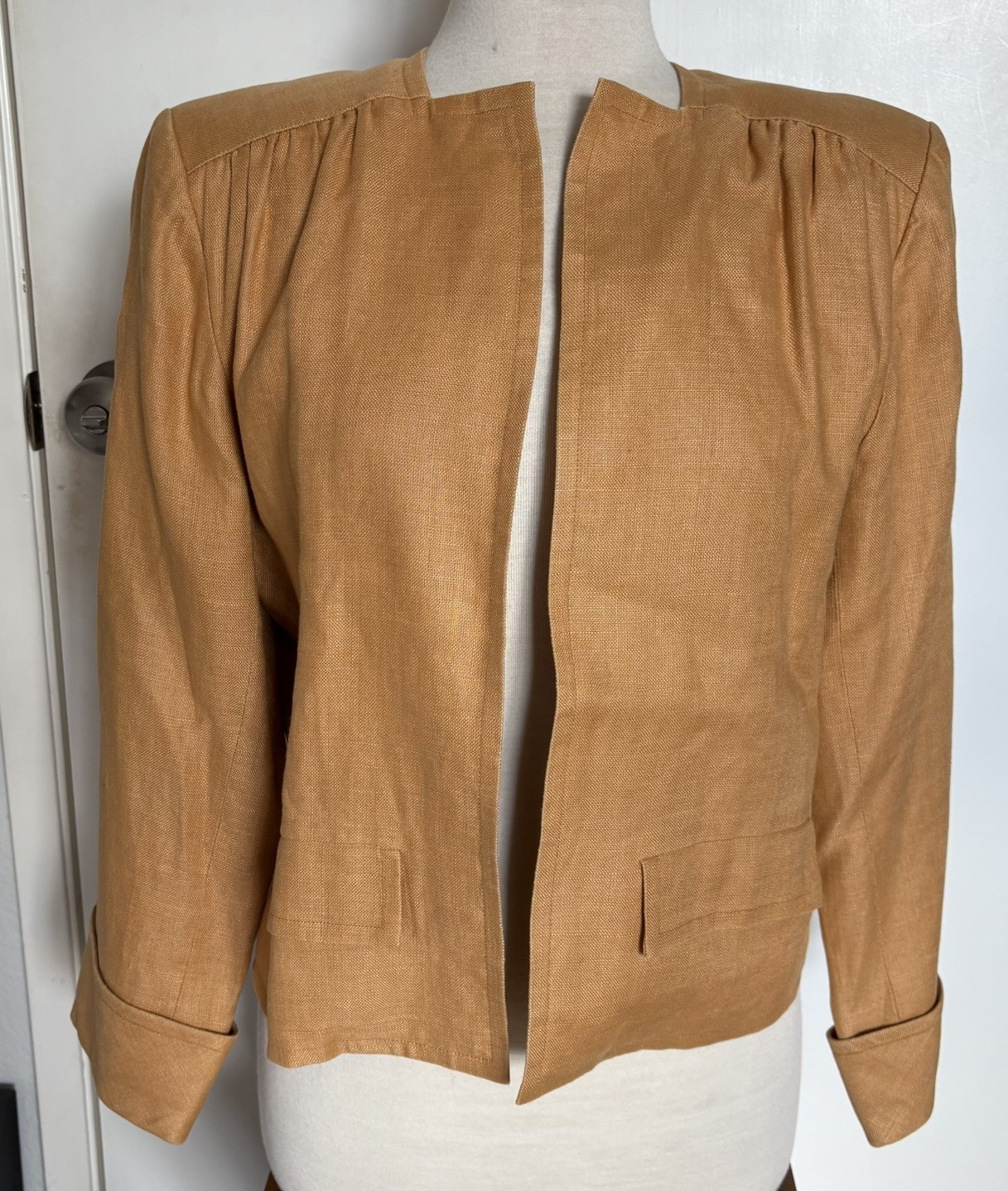 Yves Saint Laurent Rive Gauche Vintage 1980&rsquo;s Evening Jacket Size 42 Silk Linen