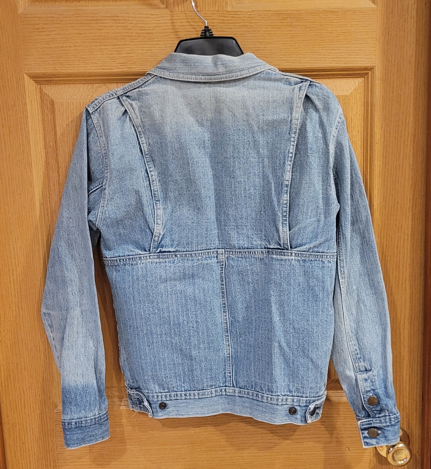 Vintage Union Bay Denim Jacket 100% Cotton Trucker Country Distressed Size Small