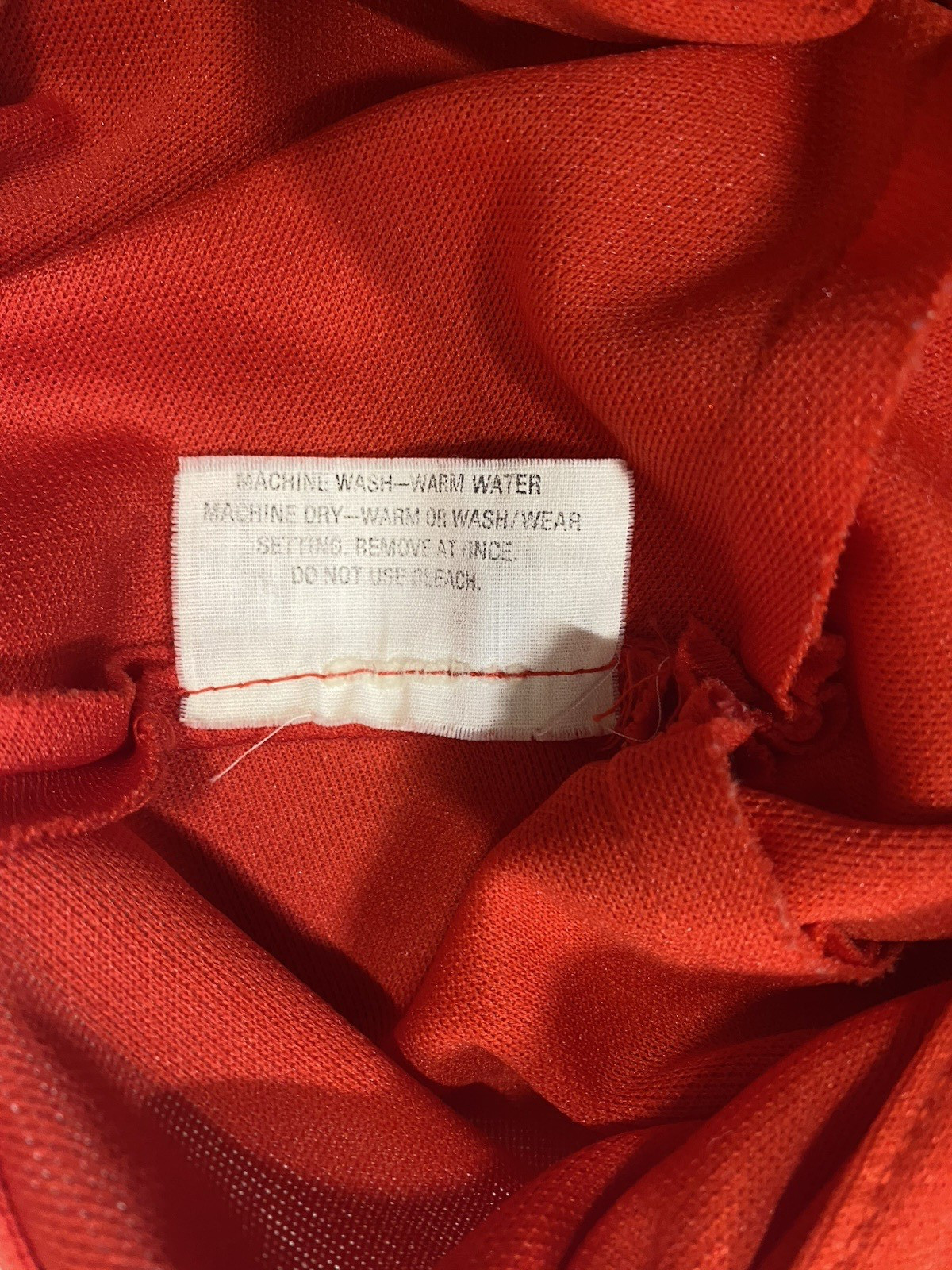 Vintage Dress SIZE MEDIUM red pleated double knit 60s 70s shirtwaist classic