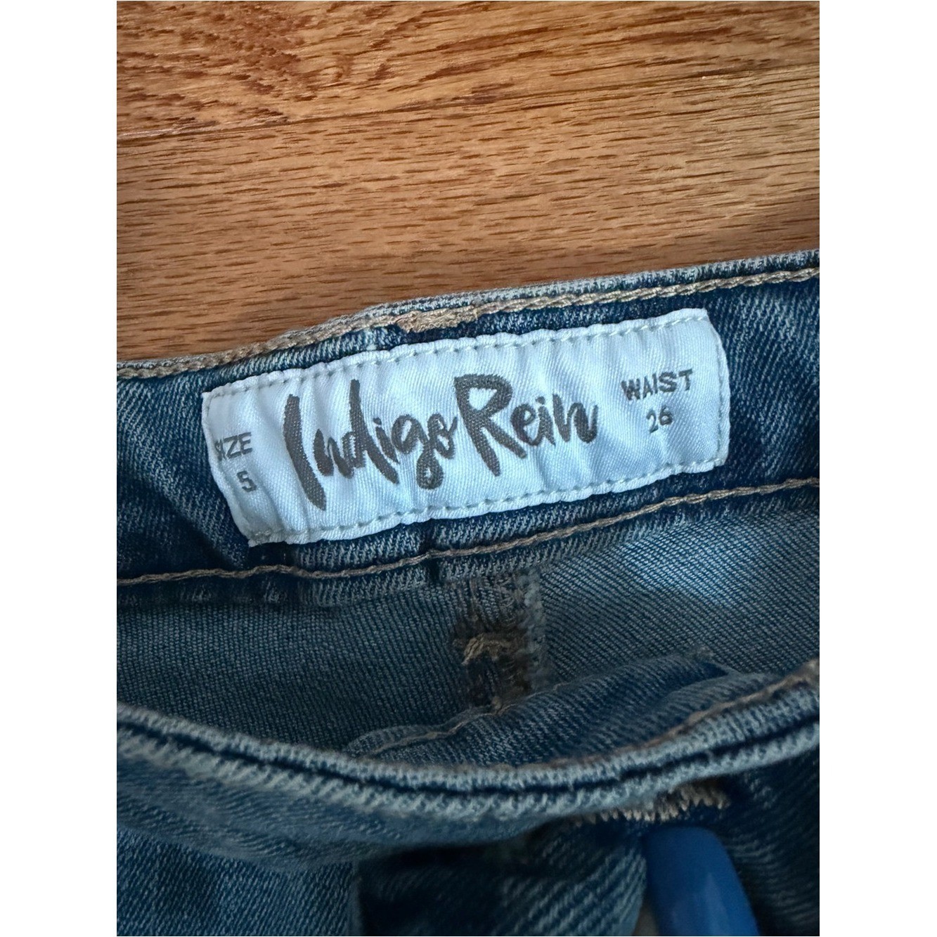 Indigo Rein High Rise Patch Pocket Denim Shorts Size 26 NWT