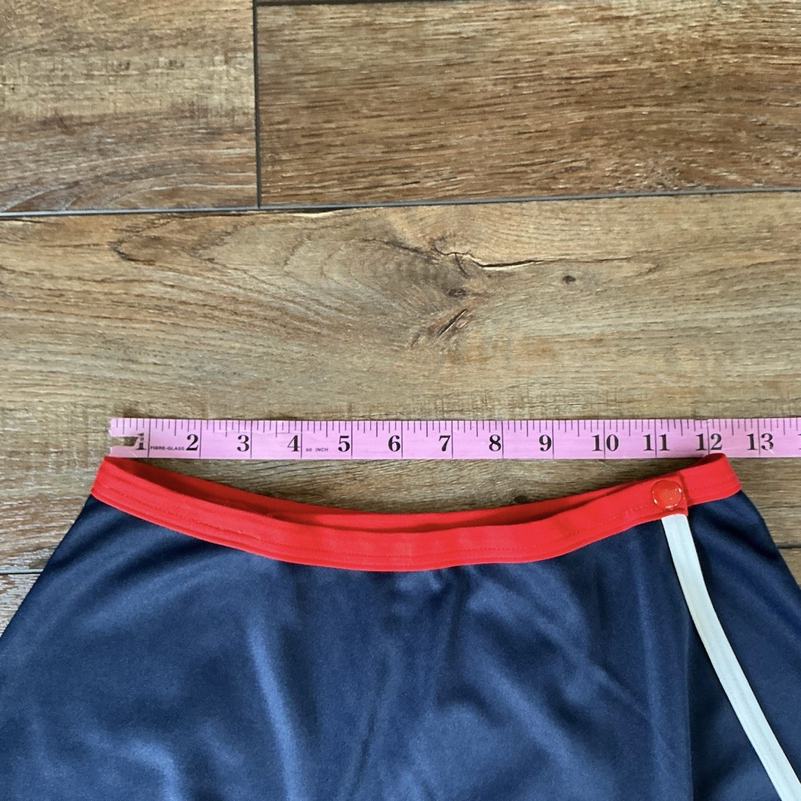 80s VINTAGE Sergio Tacchini Navy Blue Tennis Skirt Size 10 Red White Trim #23D4