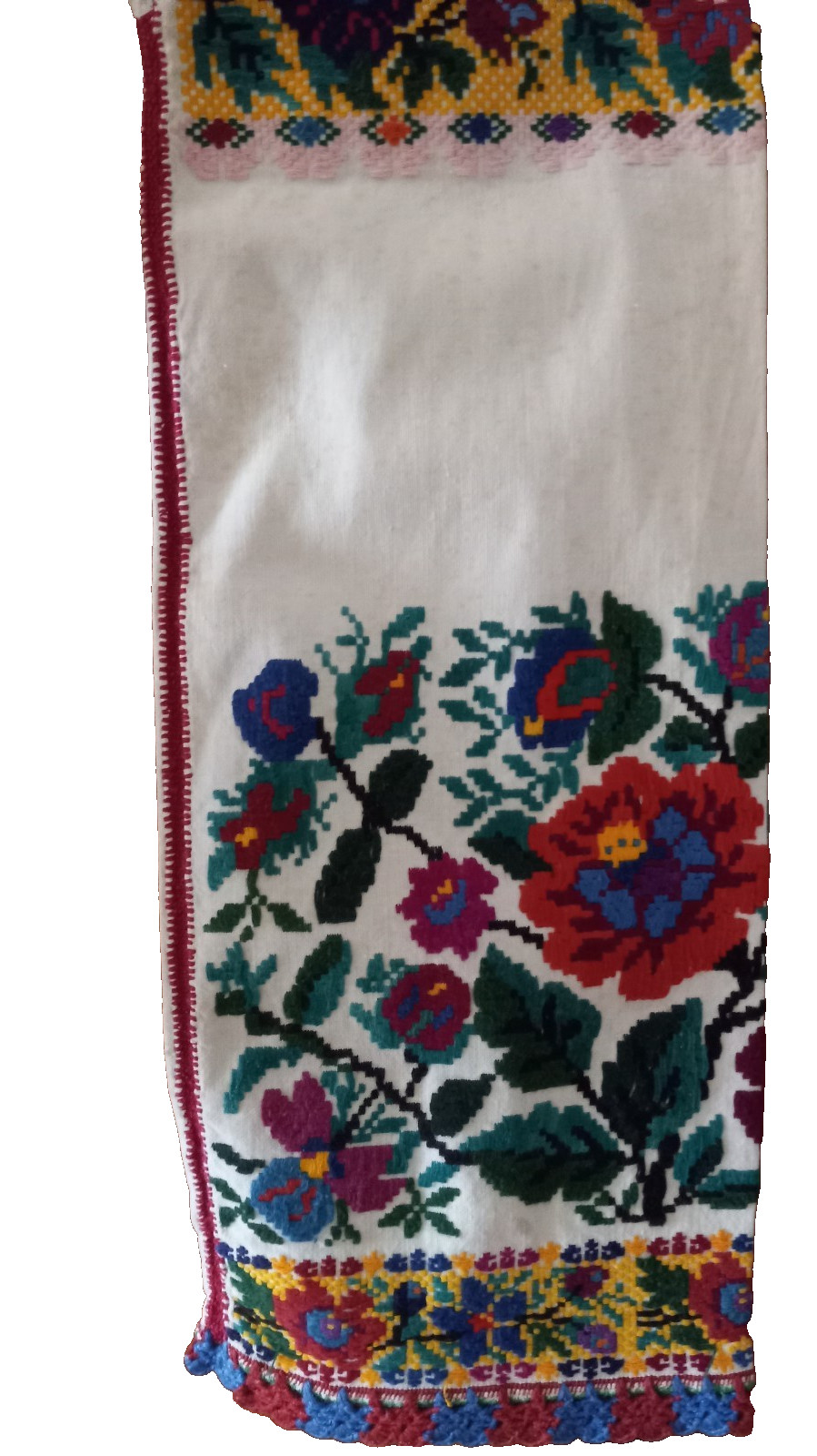 SUPER RARE UKRANIAN HAND EMBROIDERED HOMESPUN LINEN WOMAN DRESS 1900-1910