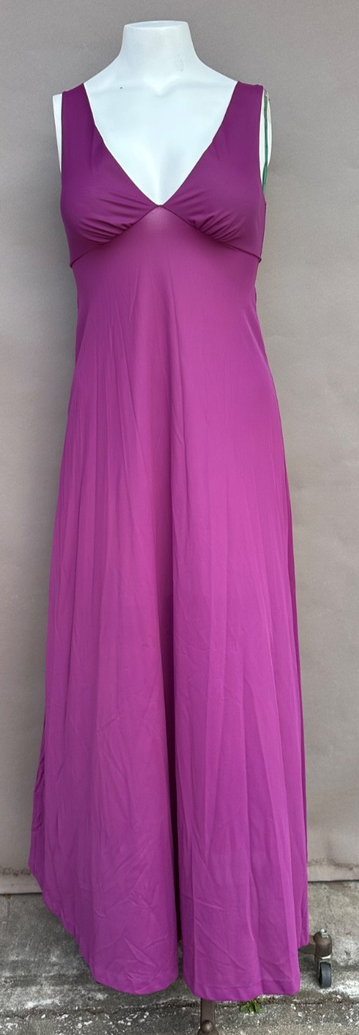 Vintage John Kloss Peignoir Set Small Purple Robe Nightgown Old Hollywood Glam