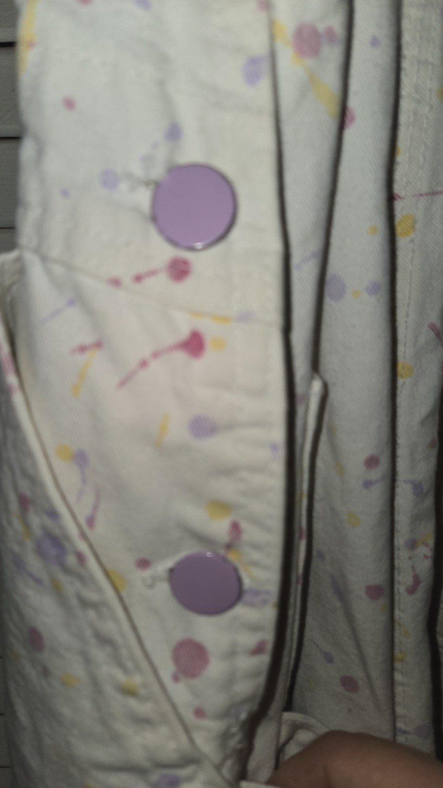 Vtg 90&rsquo;sHallmark E.Bunny & Co Paint Splatter Cotton Overall Size L Rare Find