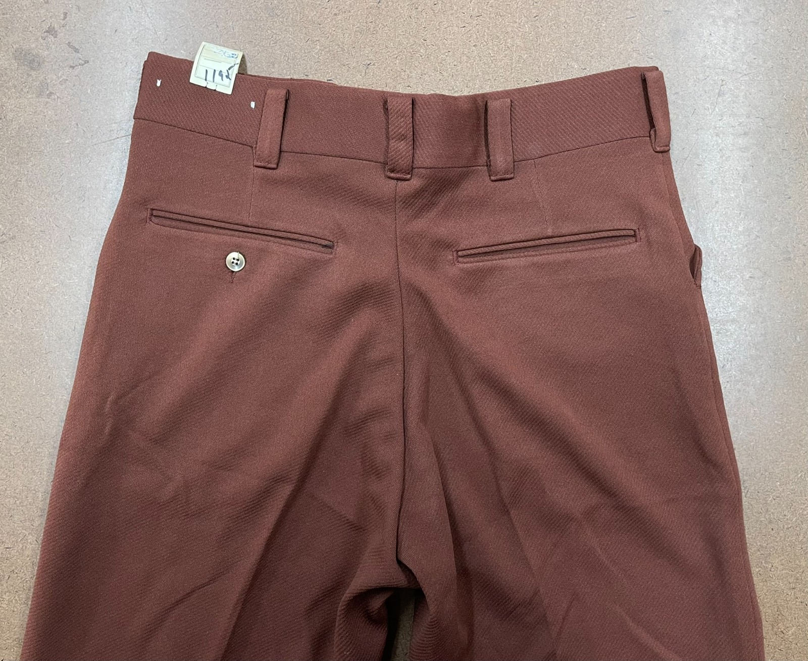 Vintage 70s Studio Pne Rust Brown High-Waisted Flare Leg Trousers