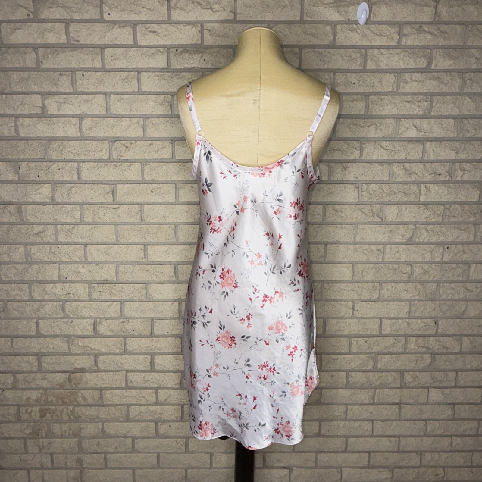 Vintage Gilligan & O’Malley Multicolored Floral Print Bias Cut Slip Dress Medium