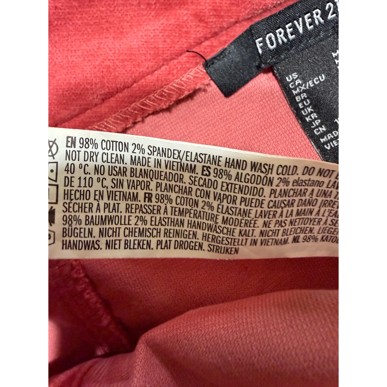 NWT Forever 21 Button Side Mini Skirt size Medium In Rose