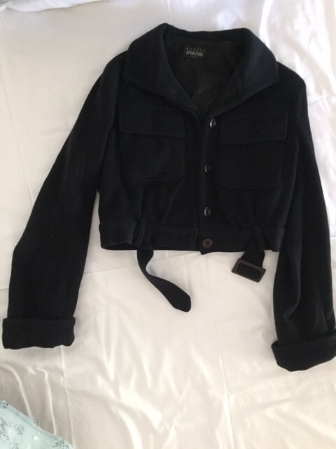 Marina Spadafora cashmere angora & wool jacket bomber IT42 skirt IT40