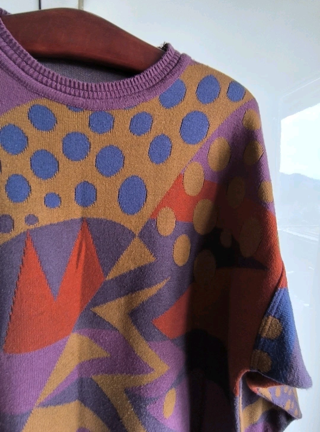 Beautiful vintage unisex sweater, size L, 50% cotton, 50% acrilic