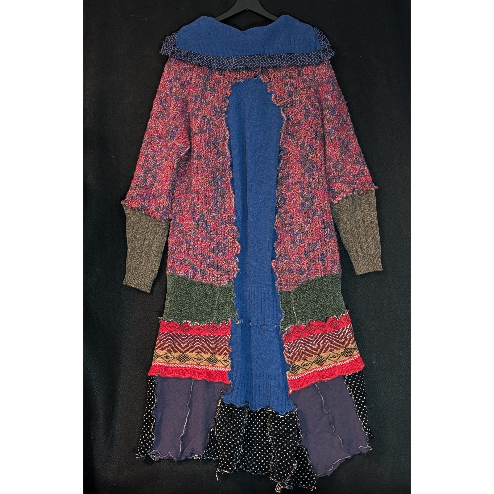 OOAK Handmade Wearable Art Patchwork Duster Coat Lagenlook Boho Artisan Festival