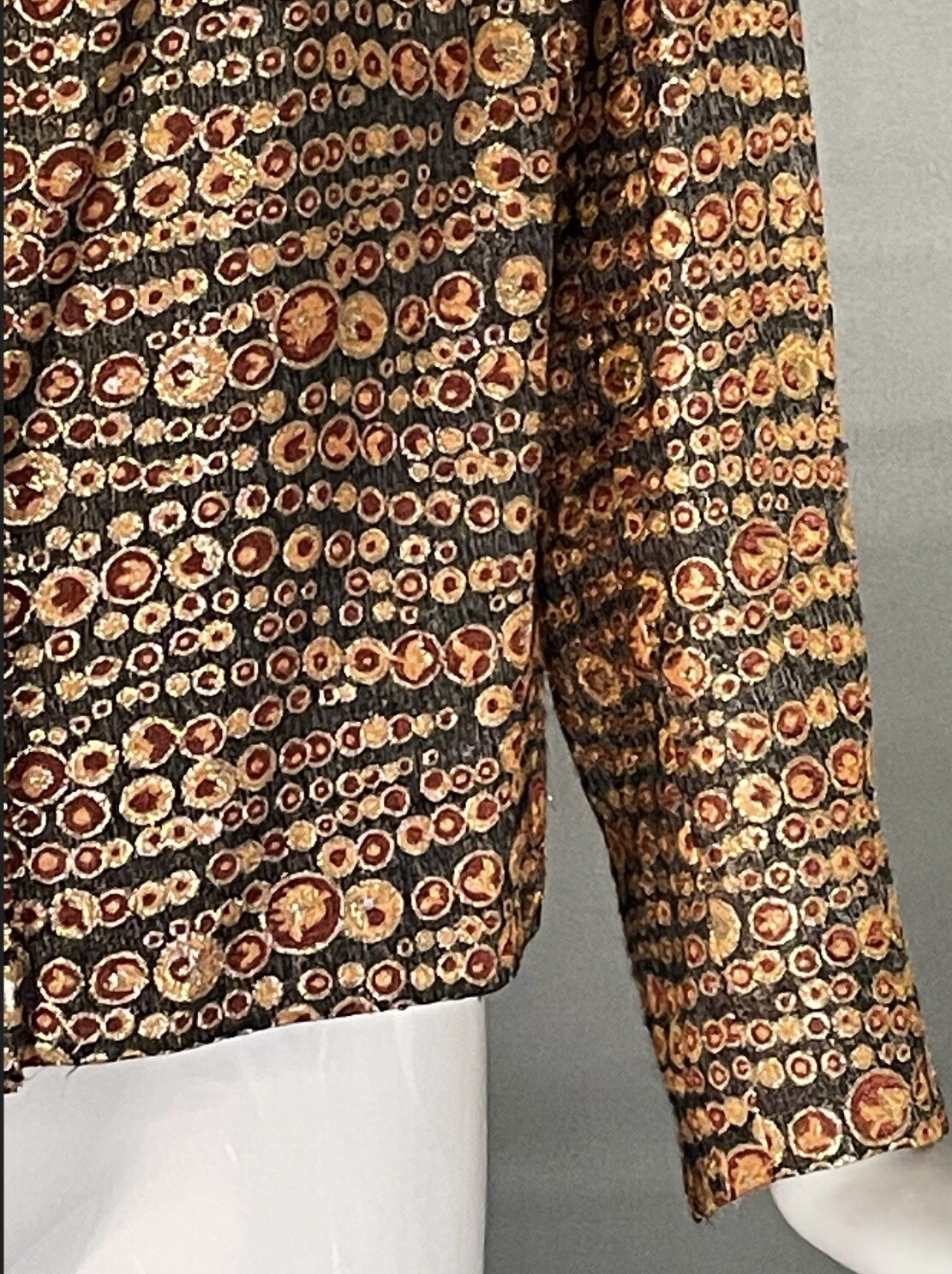 Vintage Warm Metallics Jacket Blazer M L Excellent Condition