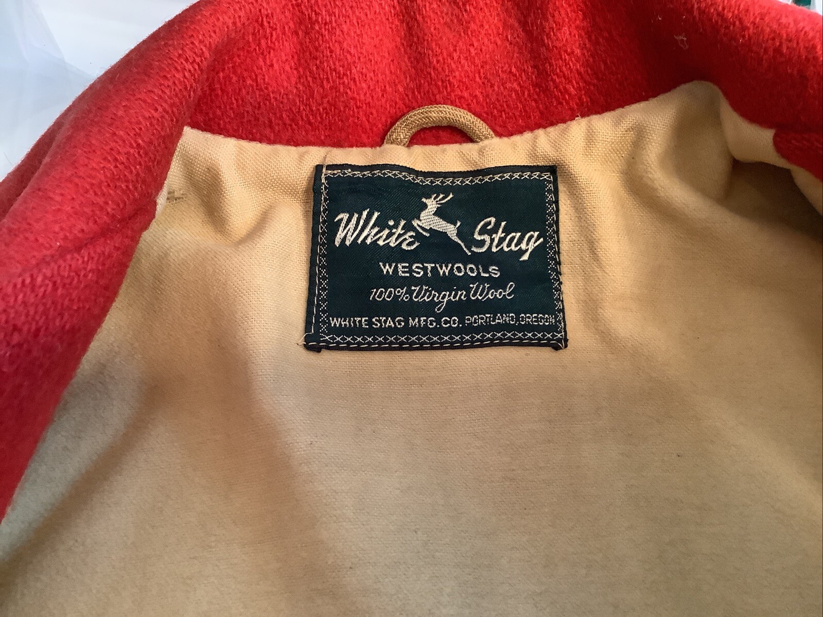 Vintage 1940‘s White Stag Wool Jacket Westwools Red