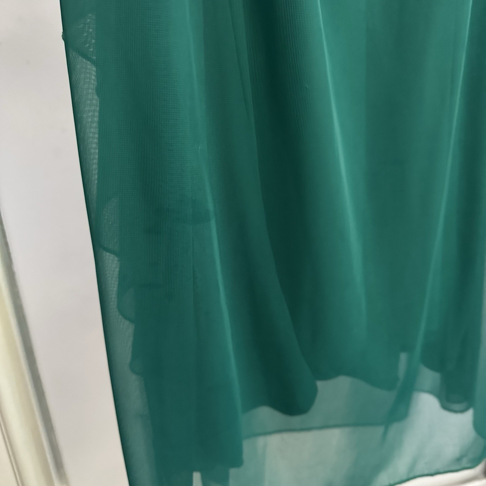 Vintage Y2K/2000s City Triangles Ruffled Maxi Dress/Gown Turquoise Formal Prom M