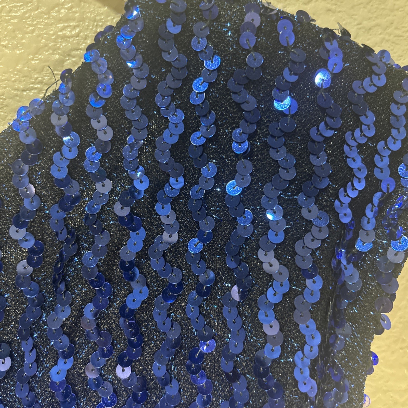 Vintage Fredericks Of Hollywood Blue Sequins Wiggle Dress Party Vegas Cocktail M