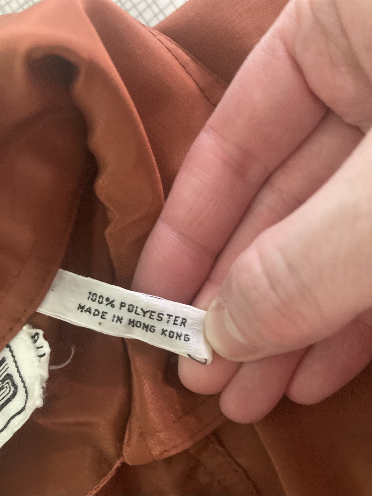 Vtg 80s Chaus Blouse Size 7/8 Fit Med Orange Rust Copper Secretary Top Retro EUC