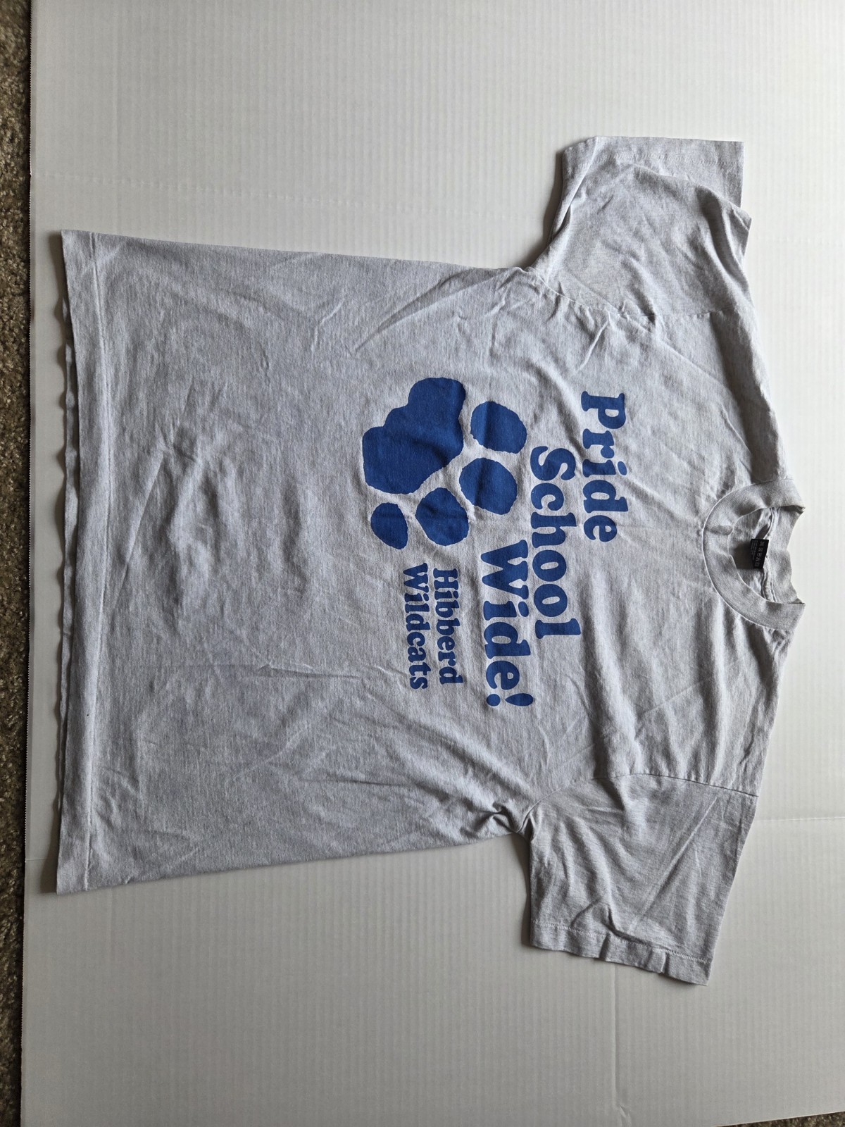blue « Pride School Wide! » graphic with a paw print logo Fruit Of The Loom Xl