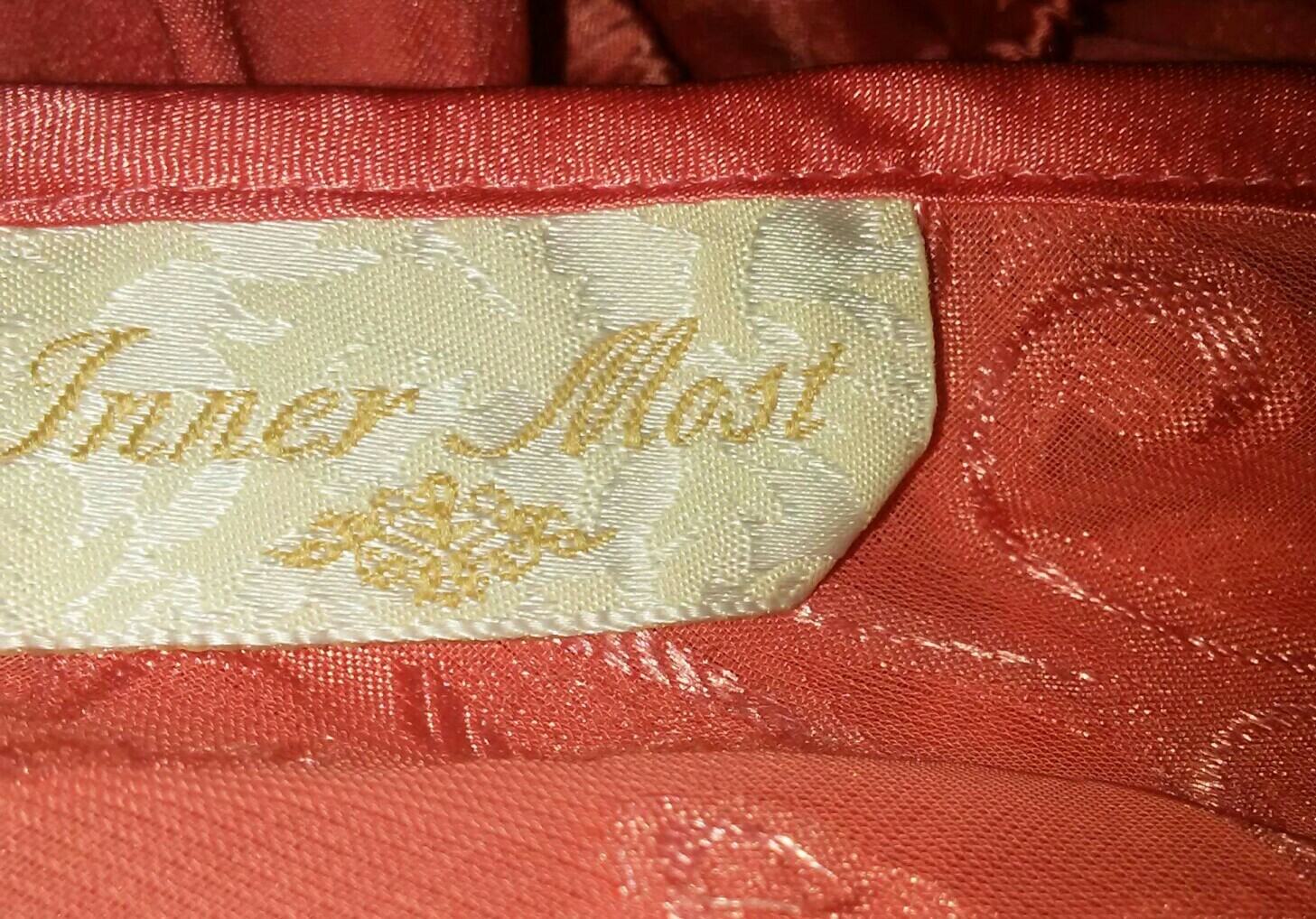 INNER MOST Pajama Set Woman MEDIUM Lingerie Orange Cami & Short Vintage