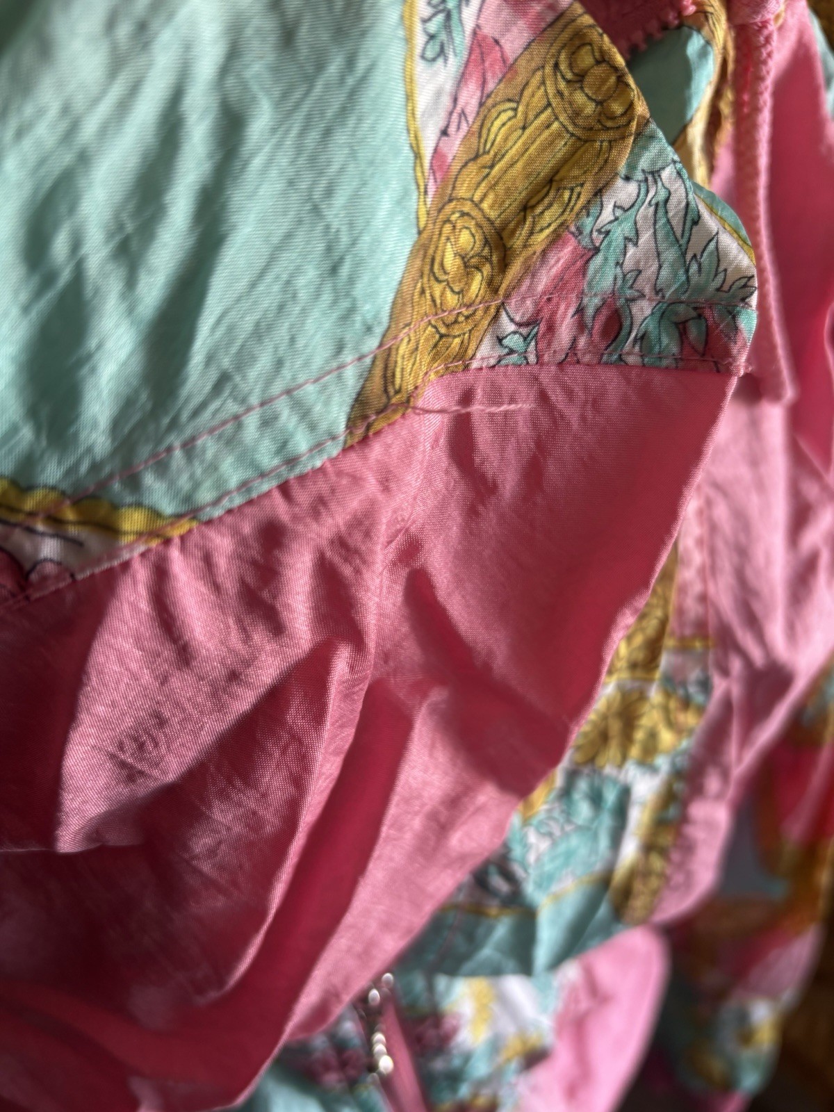 Vintage Athletic Works‎ Windbreaker Jacket And Pants Pastel Print Womens Sz S