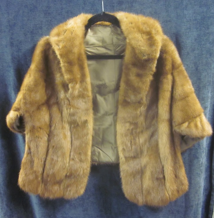 Vintage Jeanie S Brown Mink Shawl