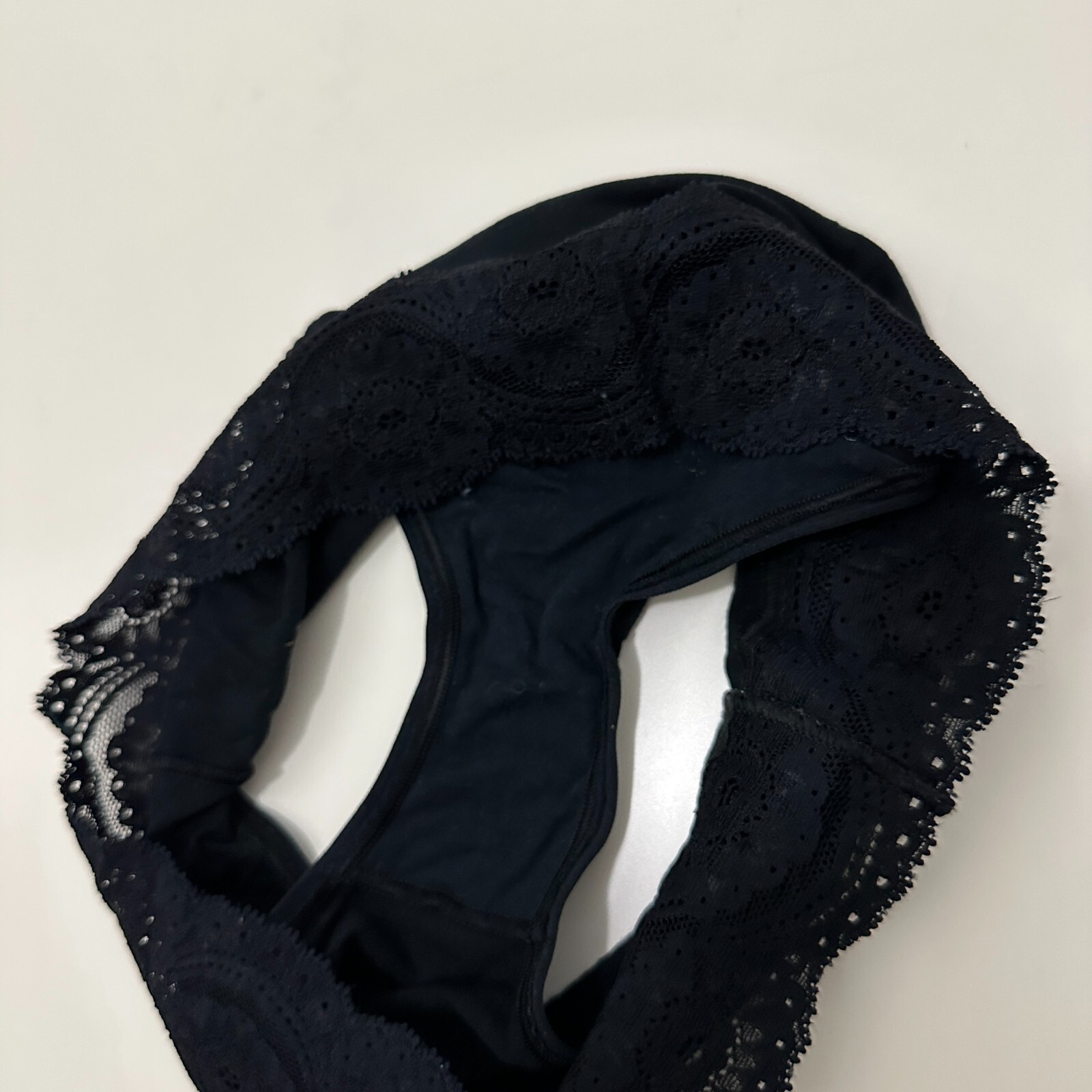 Soma Intimates Hipster Panty Medium Black Floral Lace Nylon Stretch Lightweight