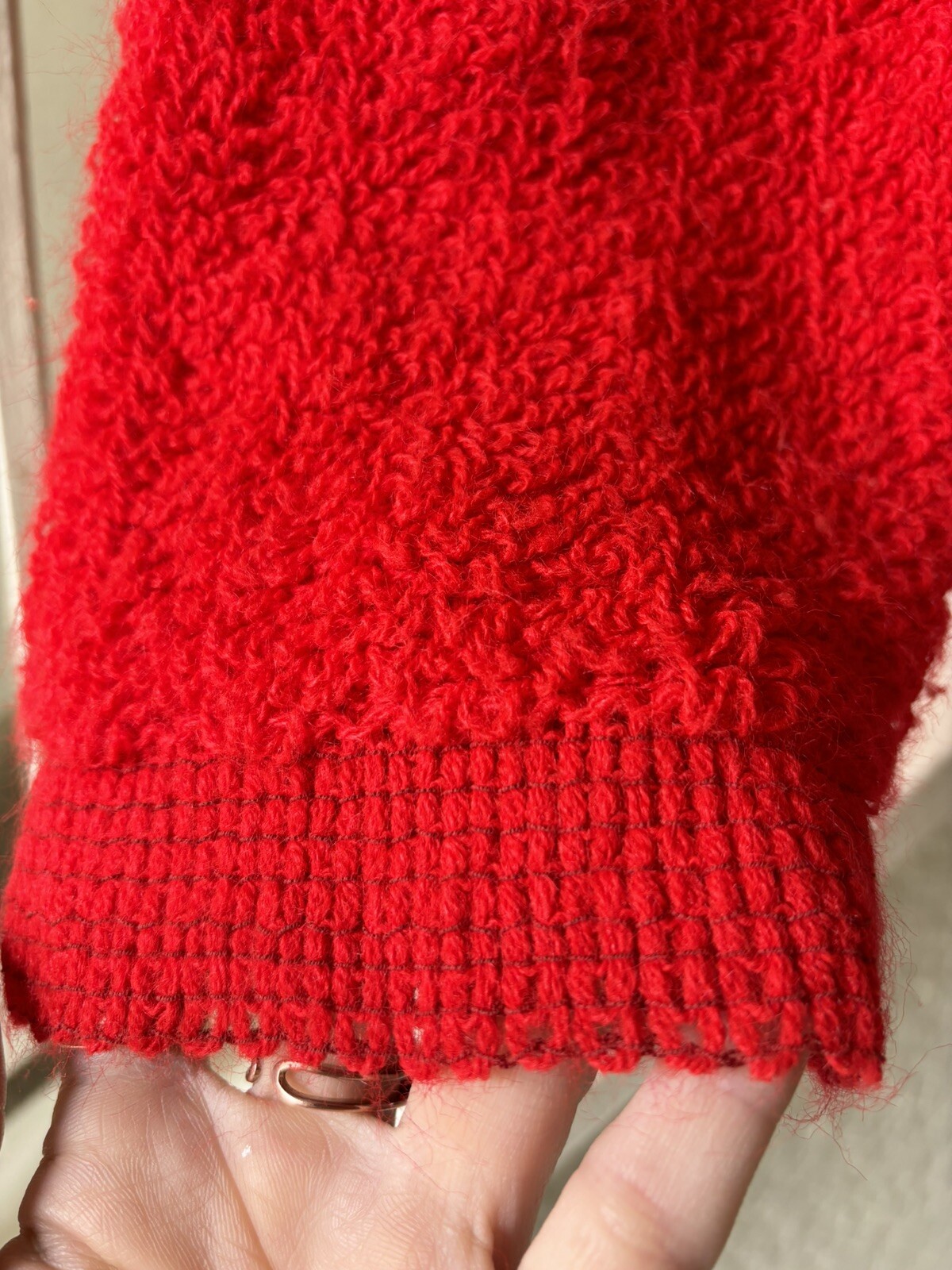 Vintage 60s Womens Sweater Red Sz 4 Gaylana Styled by Peter Freund Milliken Yarn