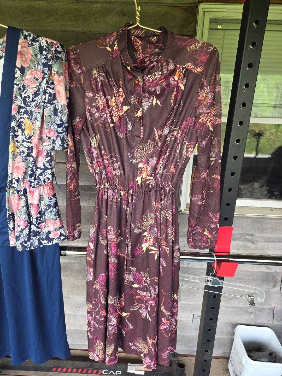 Vtg Lot of 2 Dresses 70s 80s Secretary Mod Poly Teacher