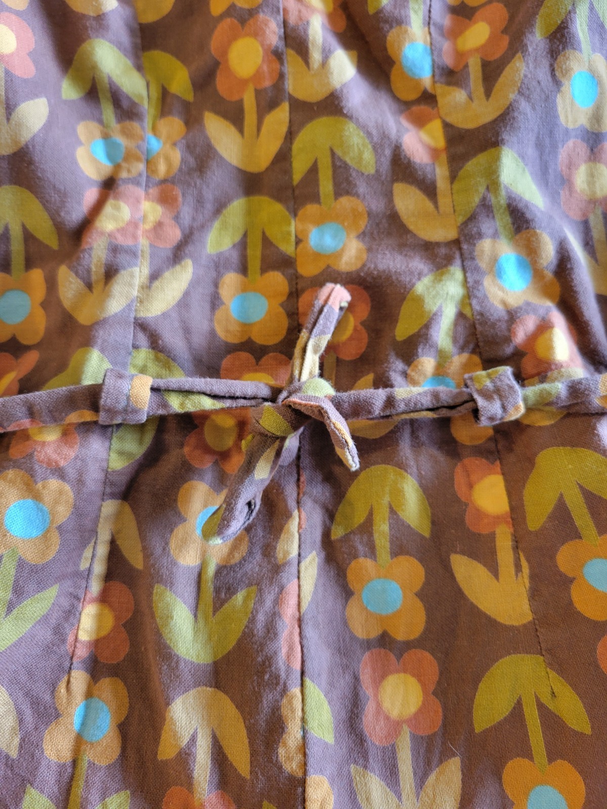 ANTIQUE CATALINA 1950’S 1960S COTTON SWIMSUIT PLAYSUIT FLOWERED FUN XS RARE