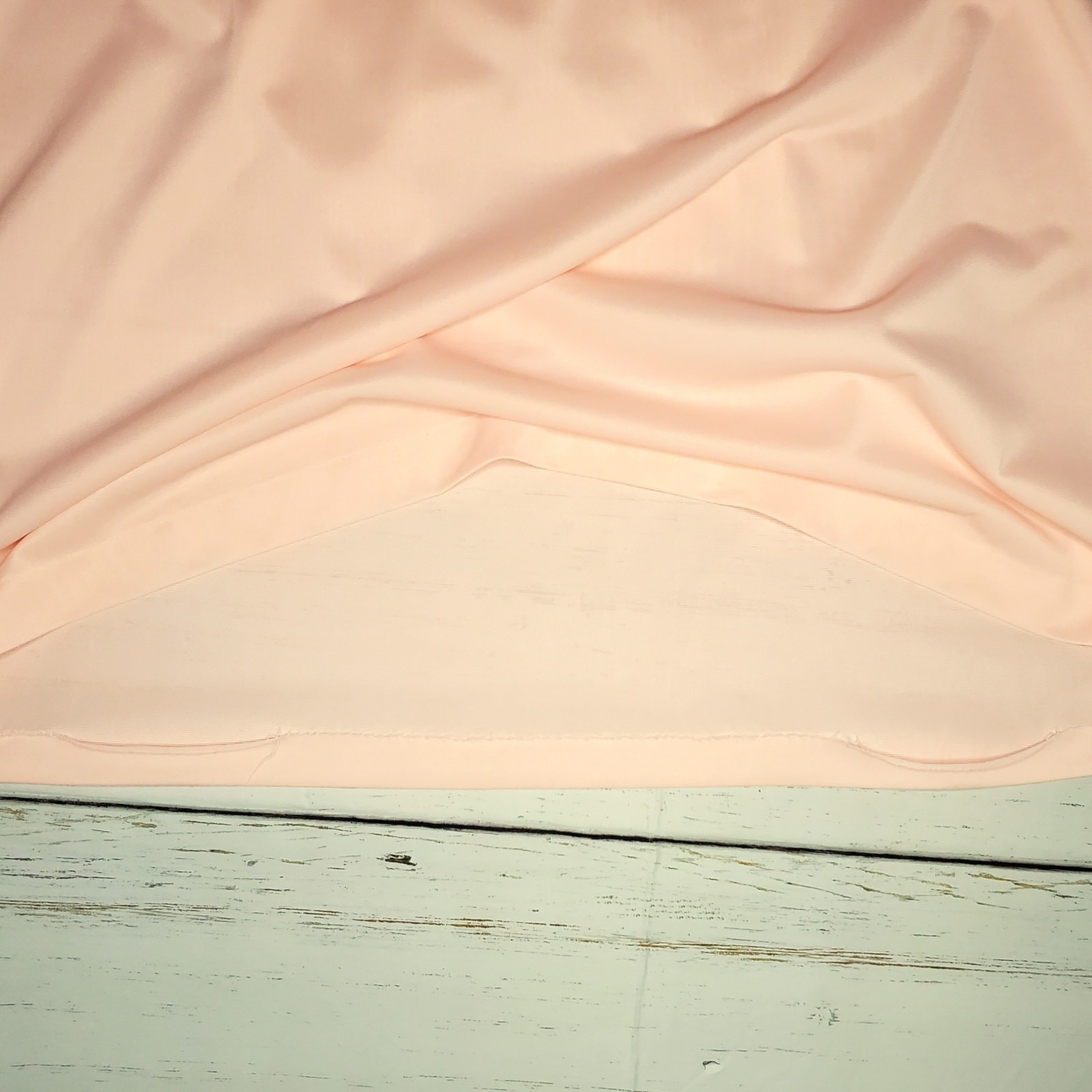 Vintage Komar Peach Pink Lace Trim Nightgown Antron III Nylon Sleepwear Small