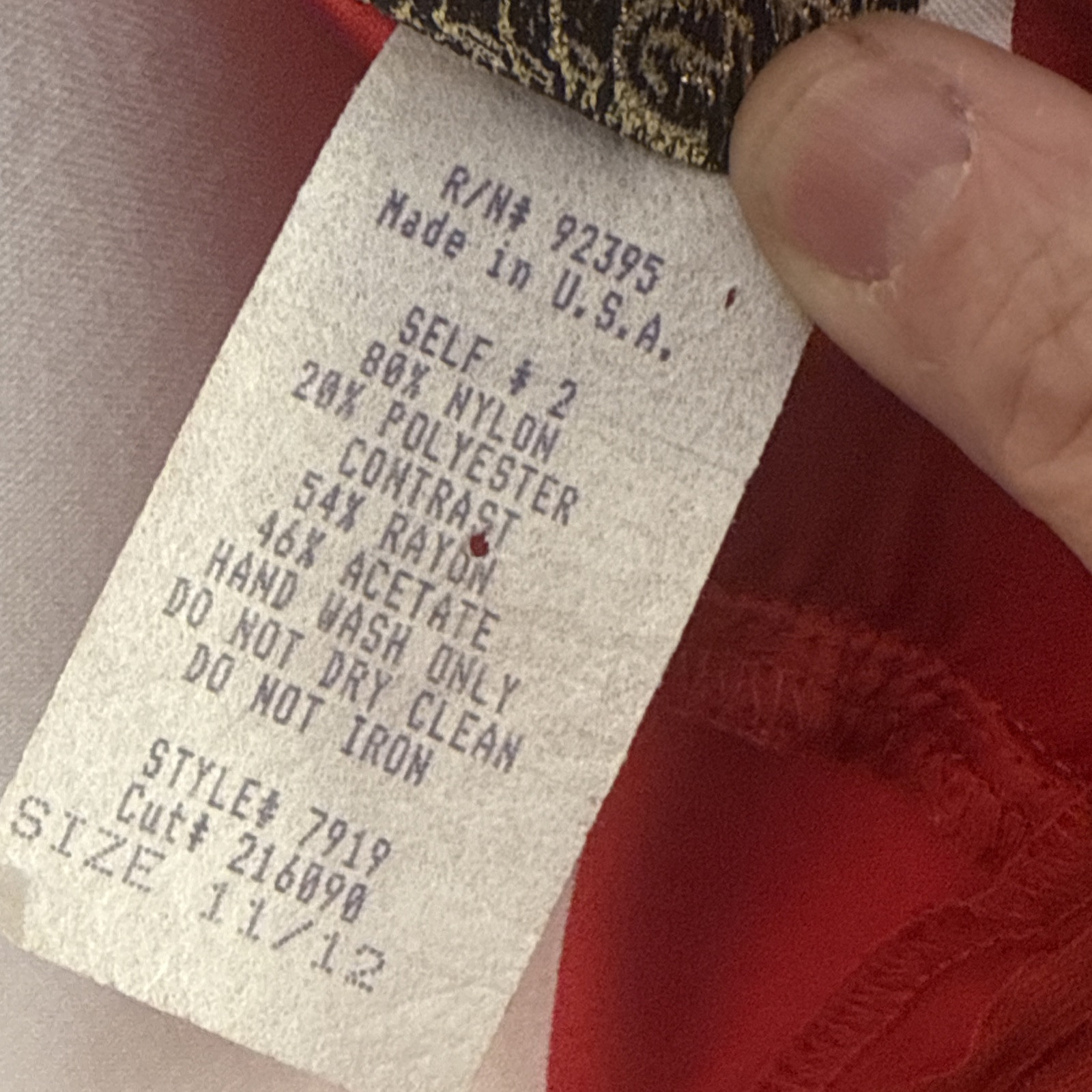 Vintage Steppin’ Out Red Sequin & Liquid Satin Bias Cut Cocktail Dress 11/12