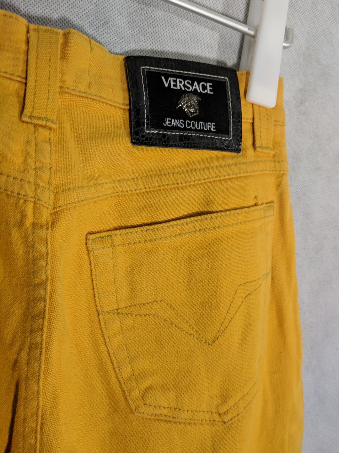 Versace Jeans Couture Yellow Vintage Stretchy Jeans Size 28 US 42 IT