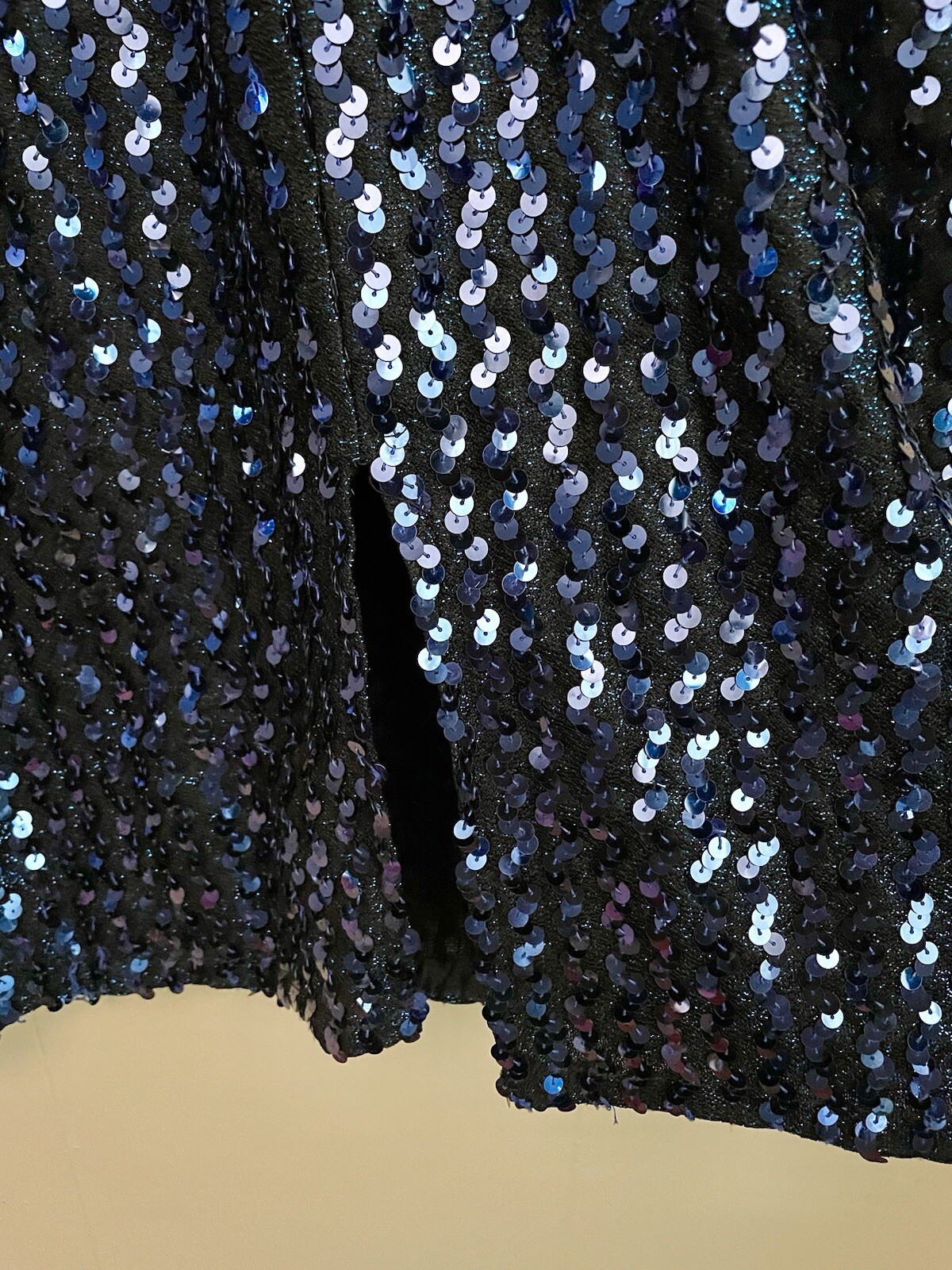 VTG 70’s New Leaf Samir Sequin Wiggle Dress Old Hollywood Cabaret Glam Sparkly