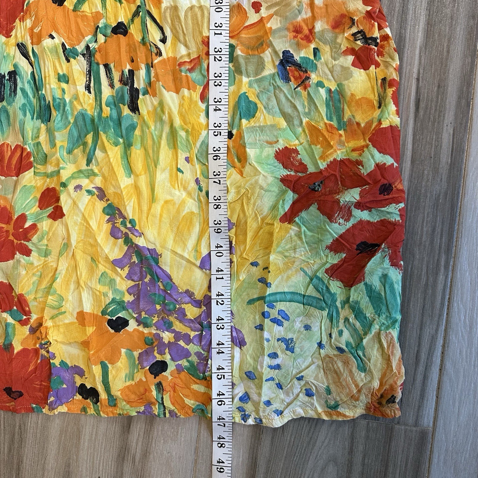 VTG Jams World Maxi Dress Size XL Multi- Colored hawaiian Print Pockets Beach