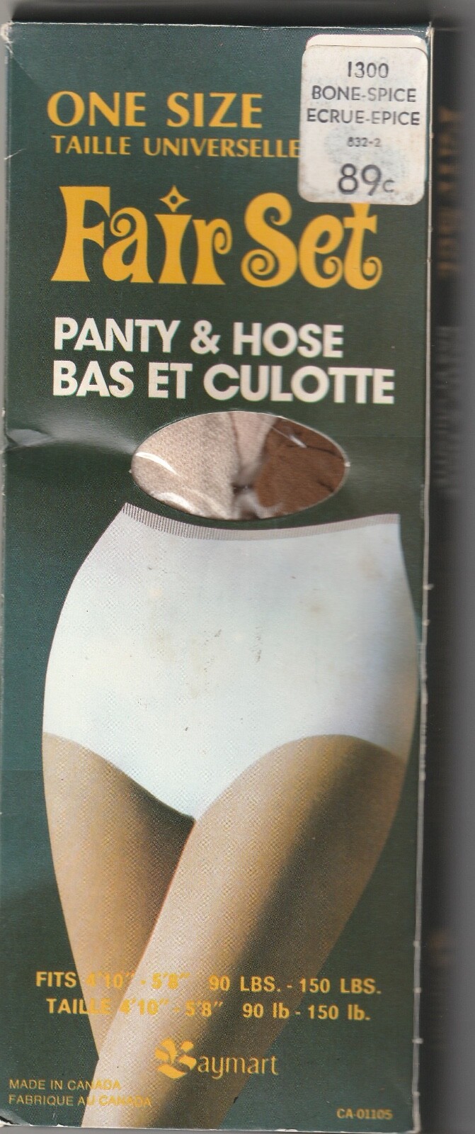 Vintage Baymart Fair Set Panty & Hose One Size fits 4&rsquo;10 »-5&rsquo;8&Prime; 90-150lbs.