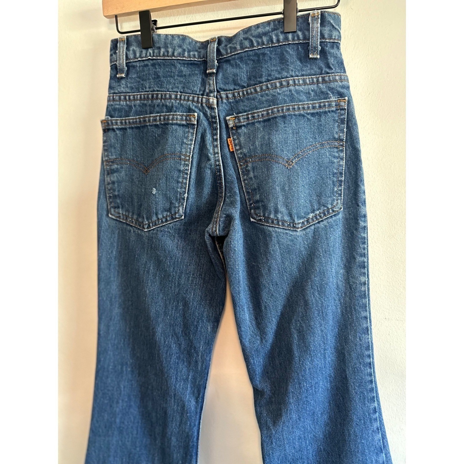 Vintage 684 Levi&rsquo;s Big Bell Bottom Jeans Orange Tab 1970&rsquo;s Size 28X33