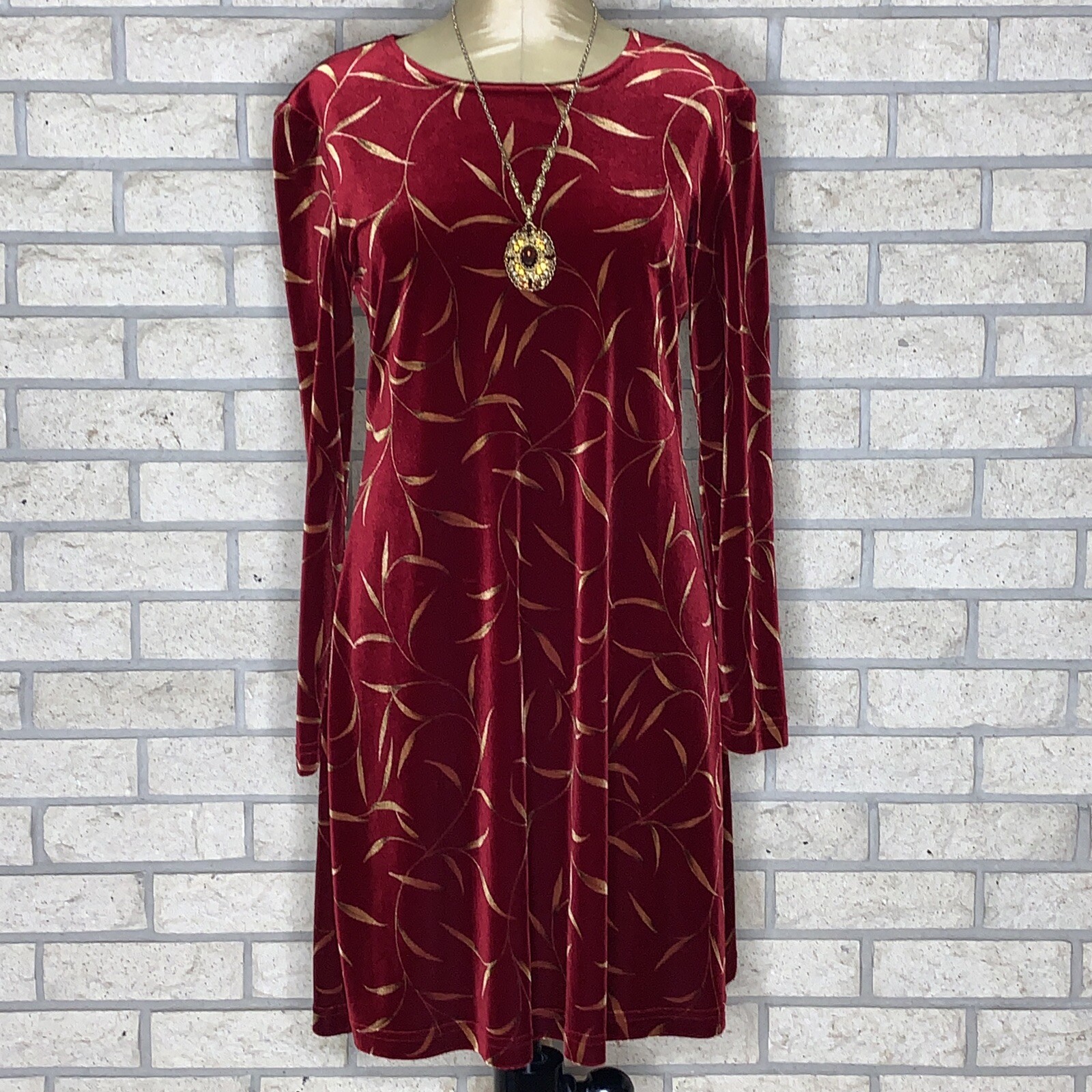 Vintage Ronni Nicole Petite Opaque Stretch Velvet Sheath/Shift Dress Size 8P