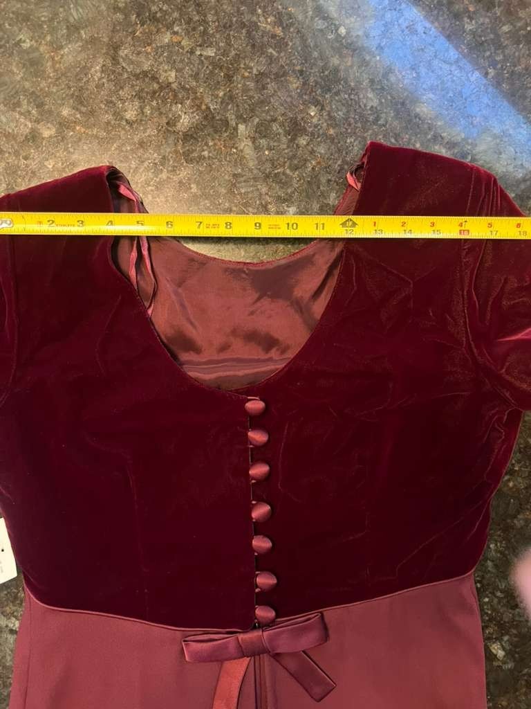 VTG Liz Claiborne Night Dress 14 NWT Red Velvet Gown Bridgerton Regencycore 90s