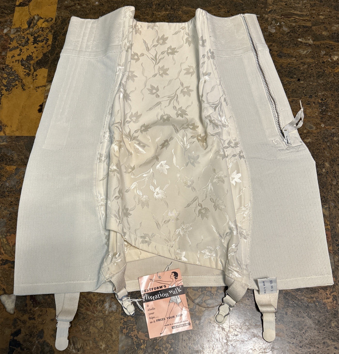 Vintage Bestforms Flirtation Walk Corset Girdle New Old Stock With Tags!! Sz 33